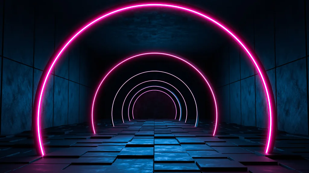 Neon fény-alagút — 3D Tech Blog