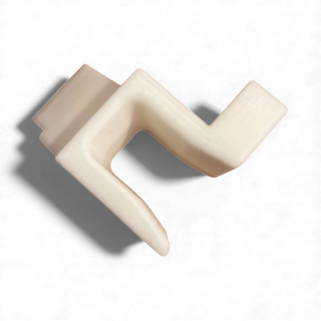 MSLA 3D nyomtatás alkatrész fehér színben